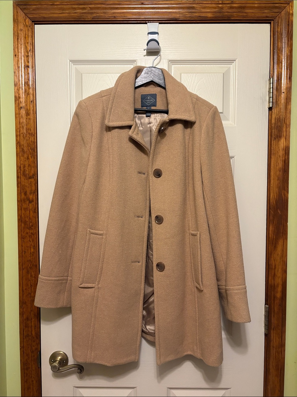 St. John's Bay Camel Pea Coat in Light Tan